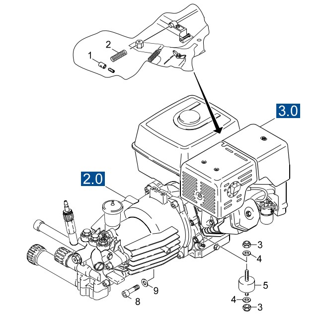 KARCHER Pressure Washer K12000G Parts List pump manual